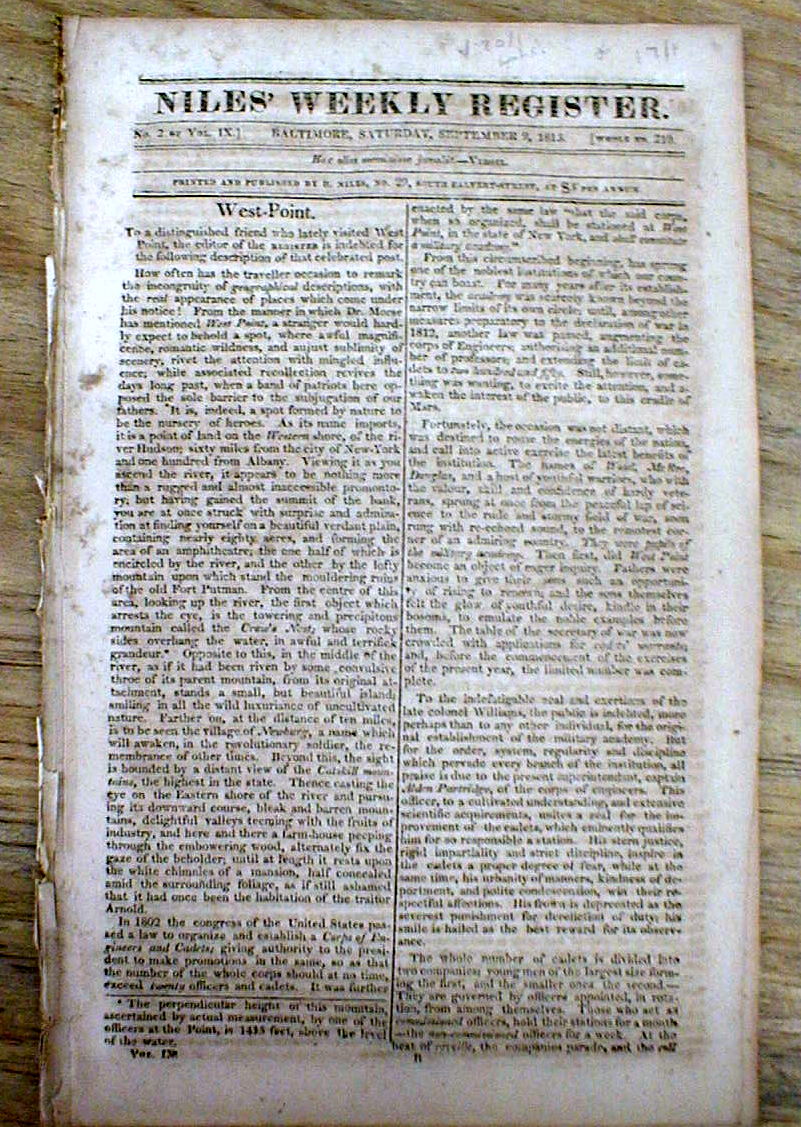 1815 headline newspaper NAPOLEON BONAPARTE final DEFEAT at BATTLE of