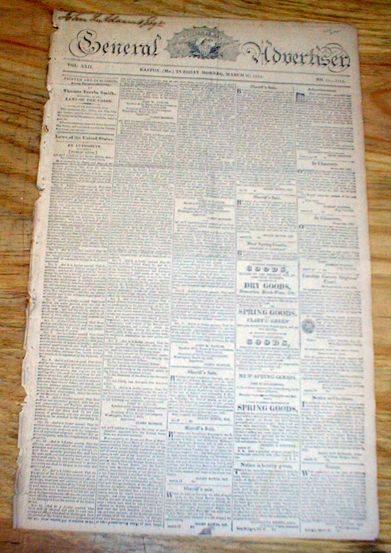 Rare orig 1821 EASTON Maryland Eastern Shore newspaper Talbot County