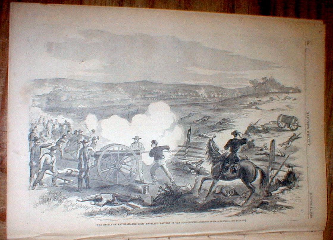 1862 illustrated Civil War newspaper wPics BATTLE o ANTIETAM Sharpsburg
