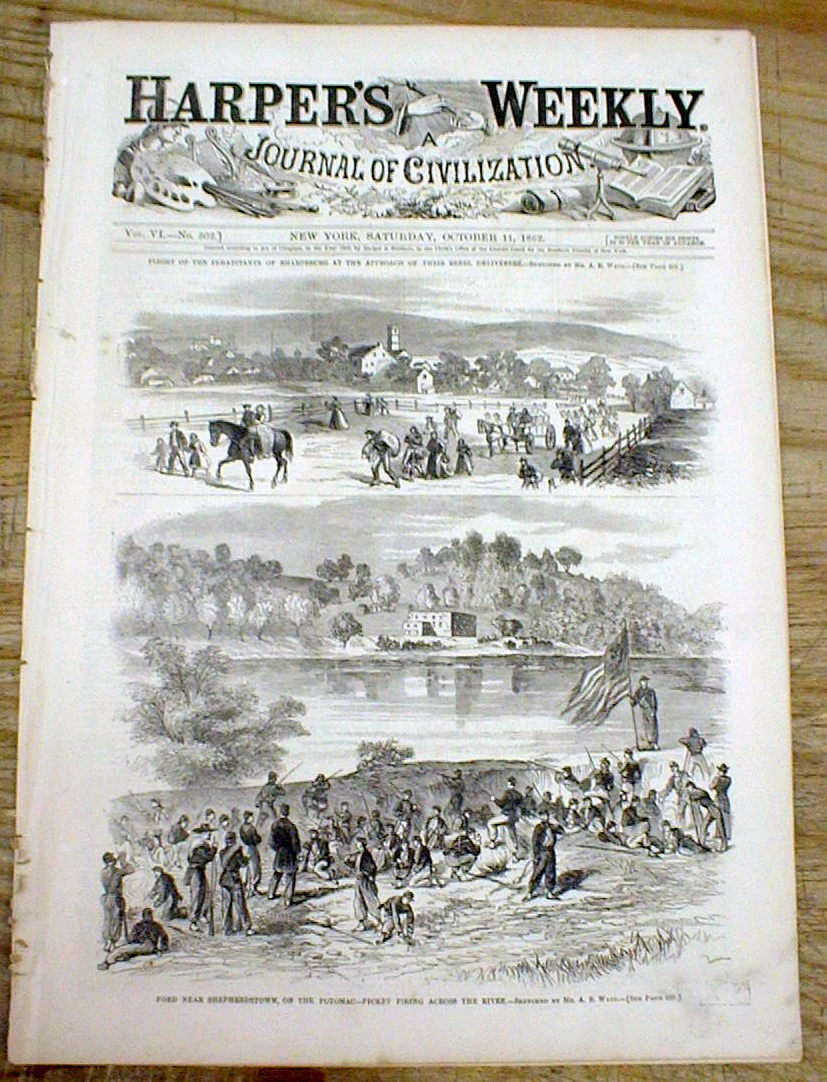 1862 illustrated Civil War newspaper wPics BATTLE o ANTIETAM Sharpsburg