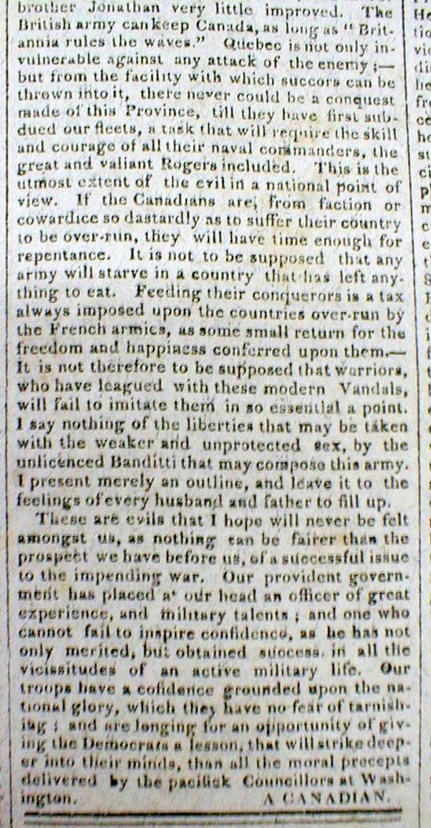 War of 1812 essay
