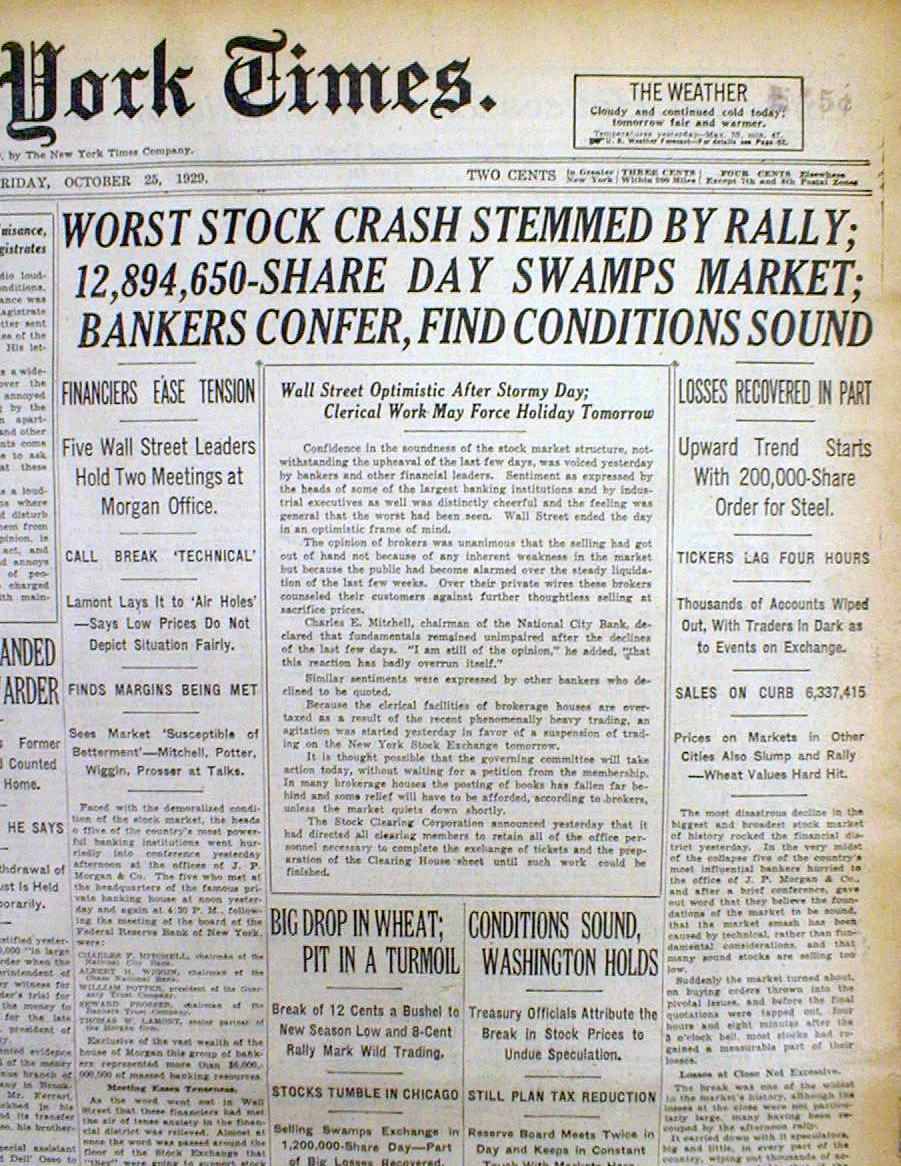 1929 stock market crash in australia