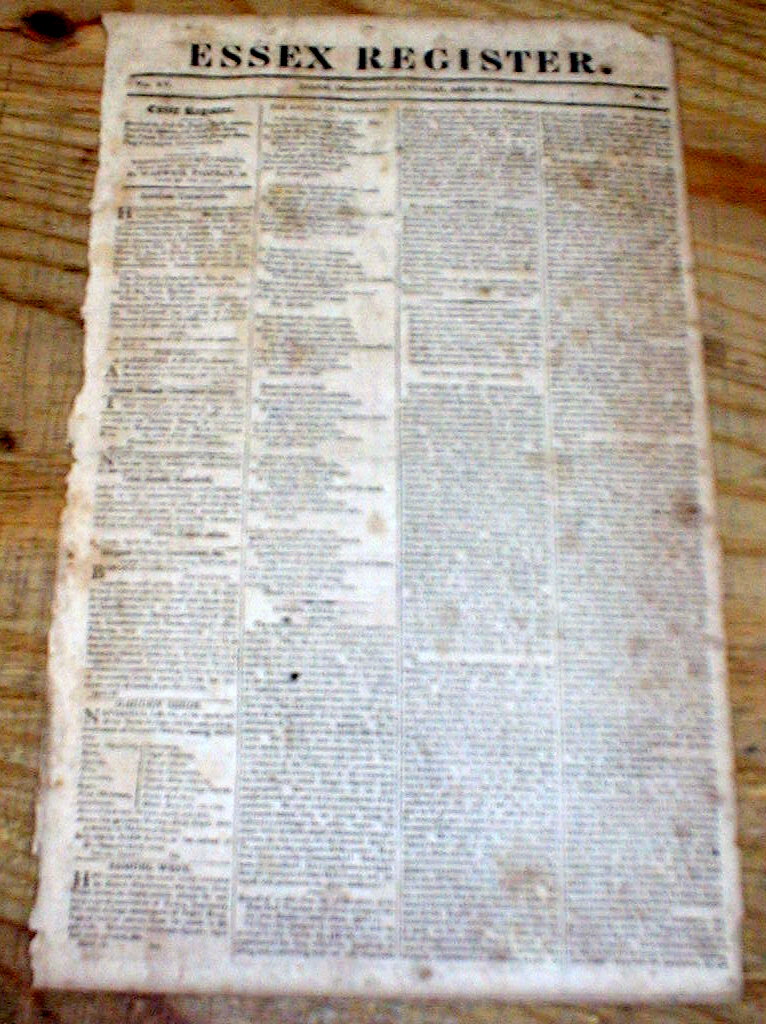 1815 headline newspaper NAPOLEON BONAPARTE returns to FRANCE from EXILE