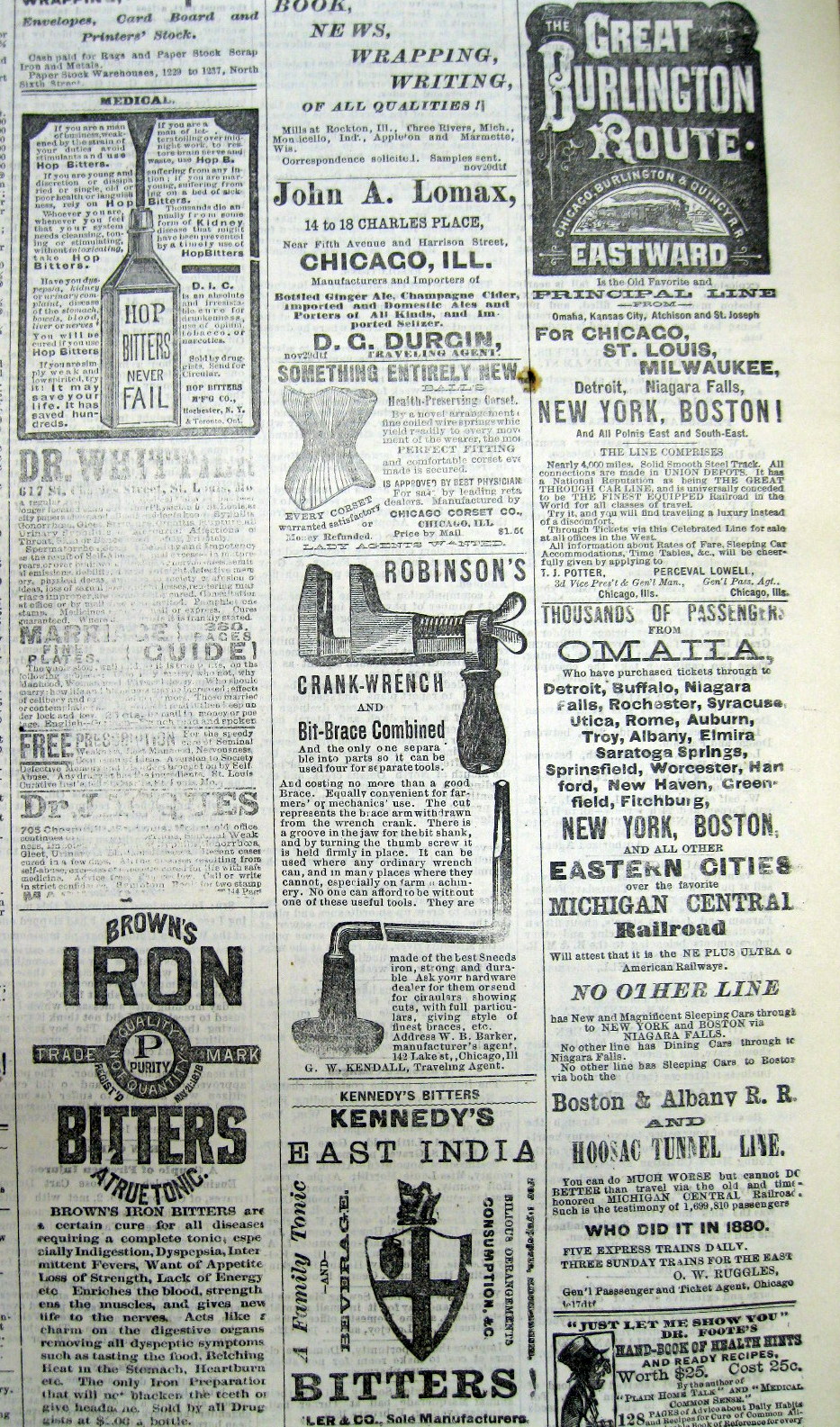 Rare original 1882 Douglas County NEBRASKA newspaper THE OMAHA DAILY
