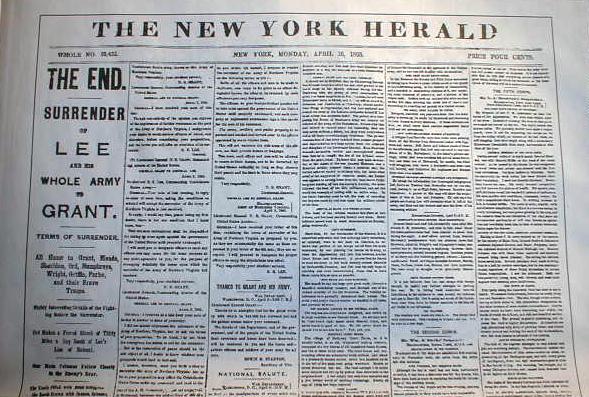 15 Civil War NEWSPAPERS w Display Headlines 1861-1865 Ft Sumter to Lee ...